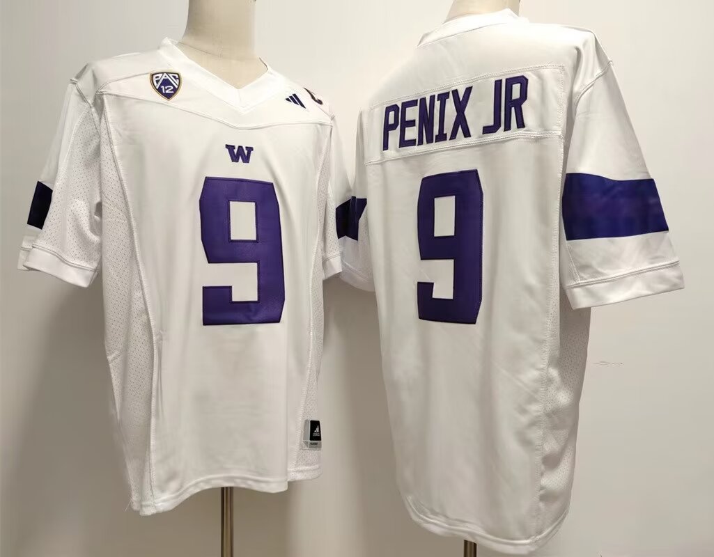 2024 NCAA Men Toronto Huskies #9 Michael Penix Jr white nike jerseys->ncaa teams->NCAA Jersey